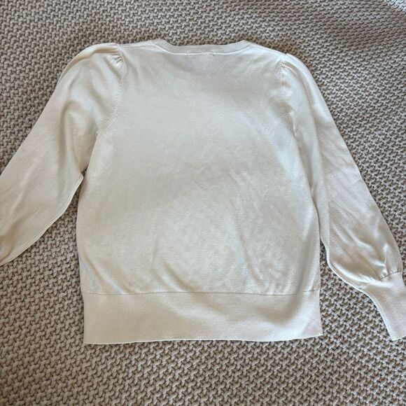 Pair of Boden Antonia Puff Sleeve Sweater Jumper Set of Two Black Cream Basics - Picture 15 of 15